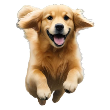 Golden retriever jumps in a puddle sticker