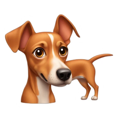 Teckel with chihuahua hears sticker