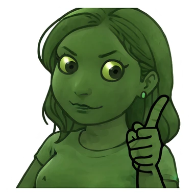 girl holding up her middle finger sticker