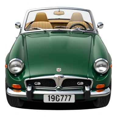 1977 Mgb roadster British racing green chrome bumper buiscit interior sticker