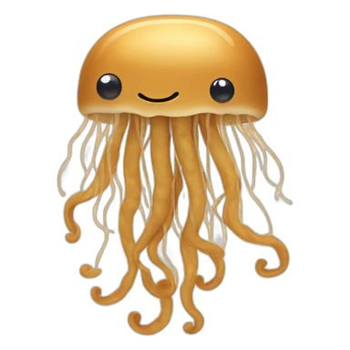 Peanut butter cute jellyfish sing sticker