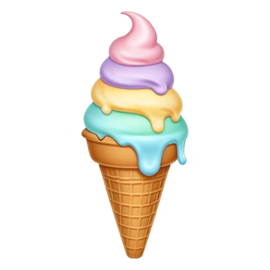 Melted pastel ice cream sticker