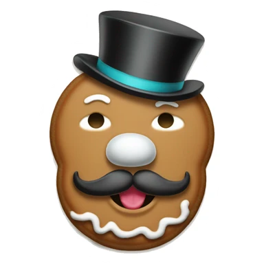 Gingerbread Mr. Monopoly sticker