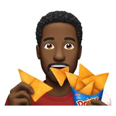 Black man eating Doritos sticker