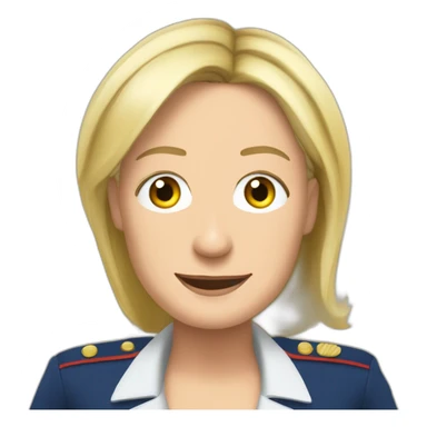 Marine le Pen en mission humanetaire sticker