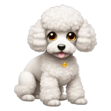 Cute poodle with honey eyes  sticker