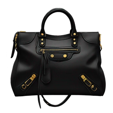 Balenciaga black  city  bag sticker