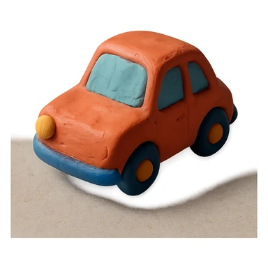 top view of an object in claymation style sticker