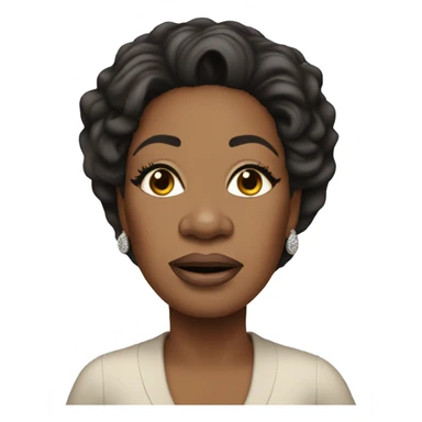 Oprah winfrey with sad face sticker