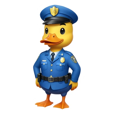 Police duck full body sticker