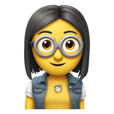 minion with bow sticker