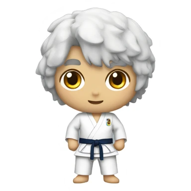 Judoka chauve sticker