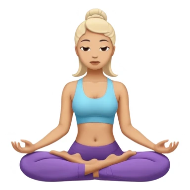 Light skin woman doing yoga meditation sticker