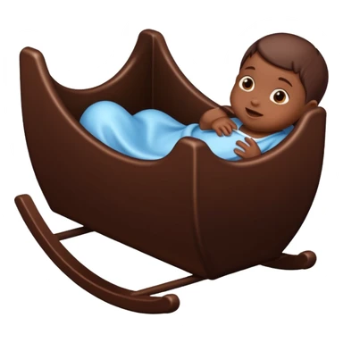 Baby in Chocolate cradle  sticker
