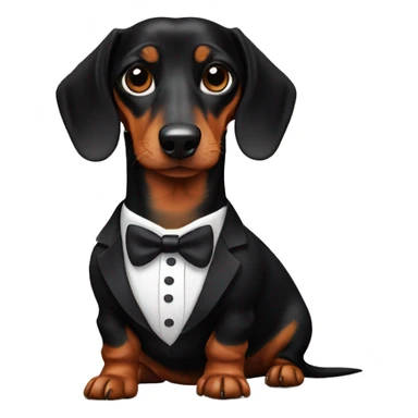 Dachshund in a tuxedo  sticker