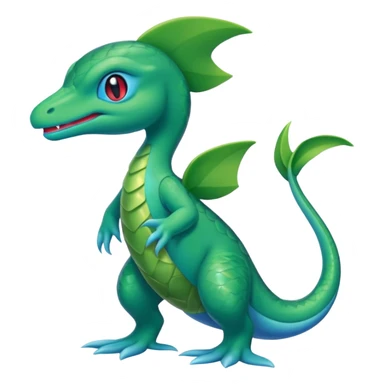 Axew-Grovyle-Inteleon-fusion (full body) sticker