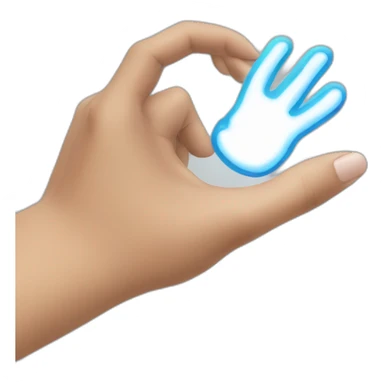 a hand clicking on a button sticker