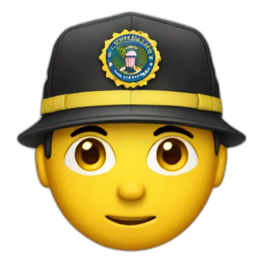 man with yellow "FBI" letters on his cap sticker
