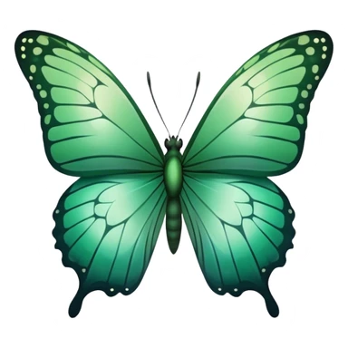 Sage and dark green ombre butterfly sticker