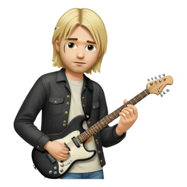 KURT COBIN/NIRVANA NO SHOW DE ROCK COM A GUITARRA ELETRICA sticker