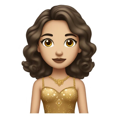 Create the zodiac sign leo as a brunette girl with elaborate makeup and dress that matches the zodiac sign  sticker