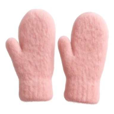 pink wool mittens, soft and fluffy sticker