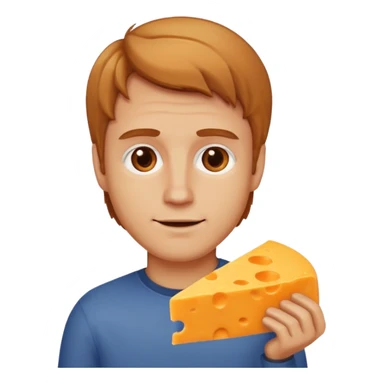 white guy with light brown hair cheddar cheese sticker