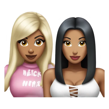 Nicki Minaj and Kim kardashian  sticker