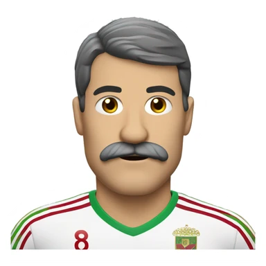 portero futbol con bigote  sticker