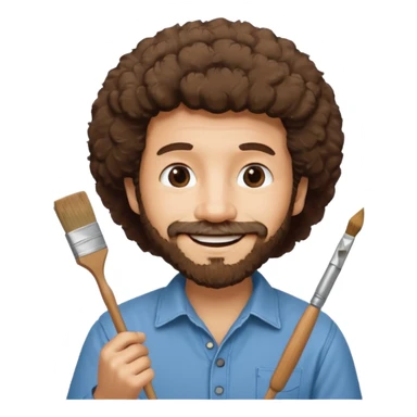 Bob ross qui peint sticker