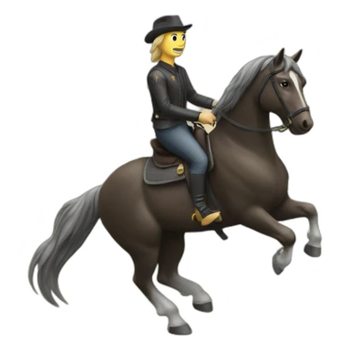 Chat sur un cheval sticker