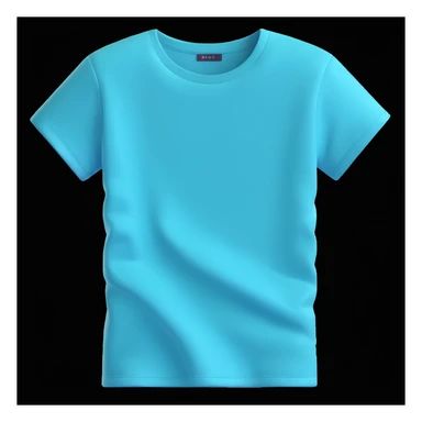 aquamarine t-shirt, 3D style, realistic shading sticker