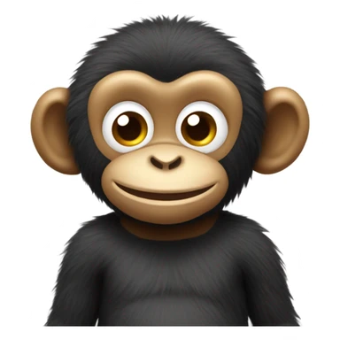 Stuffed toy cute monkey smiling  sticker