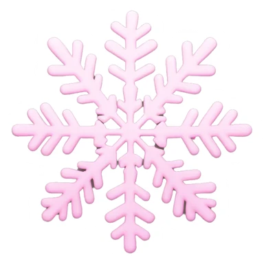 Light Pink snowflake sticker