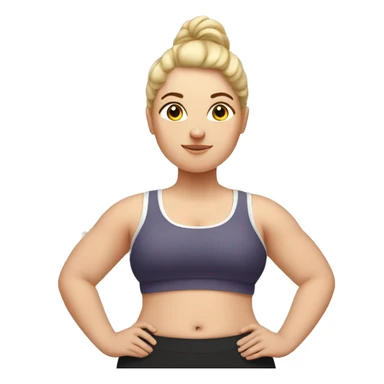 Chubby white girl workout sticker