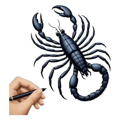 Scorpion zodiac sign, on the hand. sticker