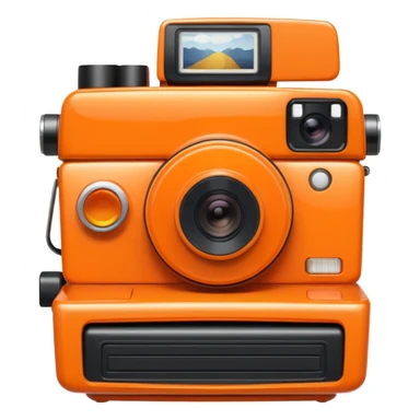 orange Instant Camera sticker