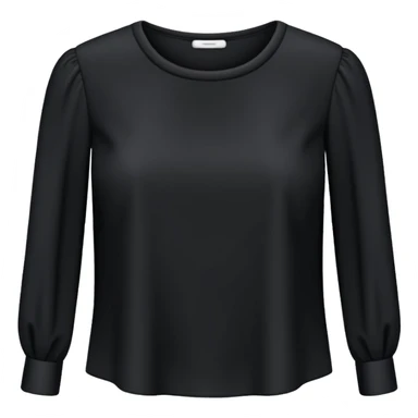 plain isolated black long sleeve blouse sticker