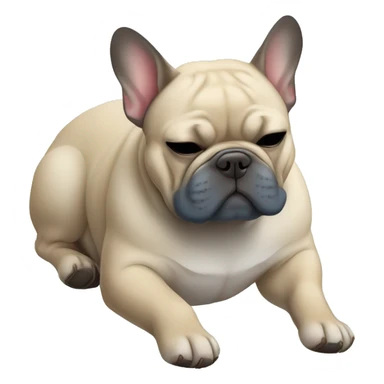 sleeping-fat-blueish - french-bulldog sticker