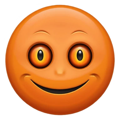 make a blackhole, accretion disk and all, with an orange smiley face, black head, orange ring, orange eyes, orange mouth, no other details sticker