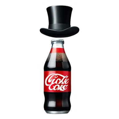 Diet Coke with top hat sticker