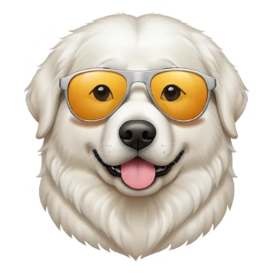 Great Pyrenees with sunglasses sticker