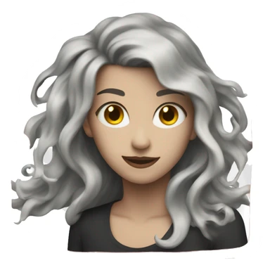 A wavy black and red rectangle with a medium sized yellow circle in the middle sticker