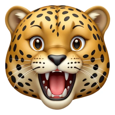 Leopard roar sticker