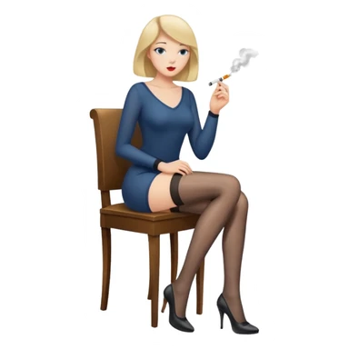 Pantyhosed smoking sticker