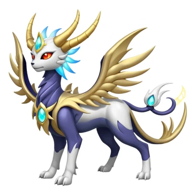 Solgaleo-Lunala-Fakémon-hybrid-creature (full body)  sticker