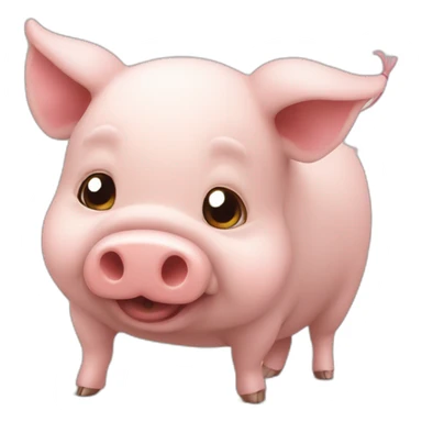 cochon qui fait un bisous sticker