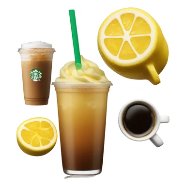 A Starbucks lemonade with a shot of espresso and caramel  sticker