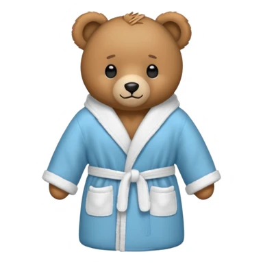 teddy bear bathrobe sticker