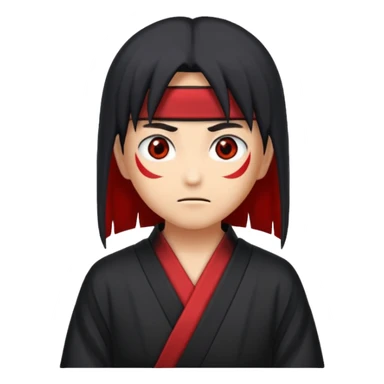 Crée un emoji antagoniste qui fait la pose a l'akatsuki sticker